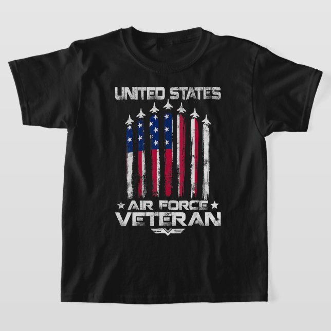 U.S Air Force US Veterans 4th of July T shirt Amer (Laydown)