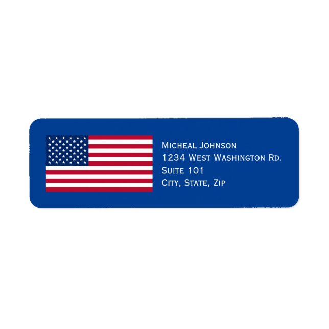 U.S. American Flag Custom Personalized Patriotic  (Front)