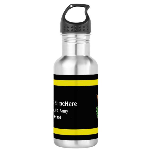 U.S. Army Defence emblem personalized 532 Ml Water Bottle (Front)