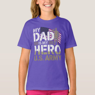 U.S. Army Kids - My Dad is My Hero T-Shirt