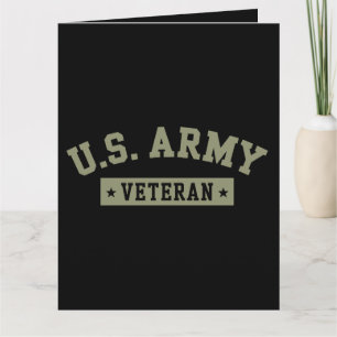U.S. Army Veteran Veterans America American Flag Card