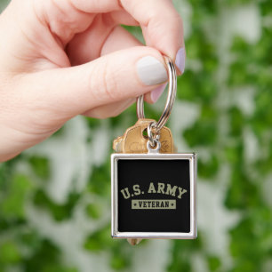 U.S. Army Veteran Veterans America American Flag Keychain