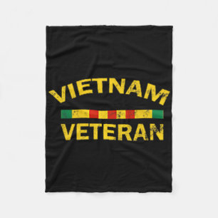 U.s Army Vietnam Veteran Vintage Usa Soldier Vietn Fleece Blanket