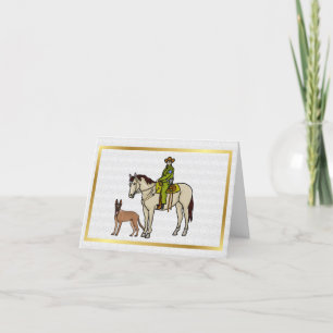 U.S. Border Patrol Agent on Horse Greeting Card