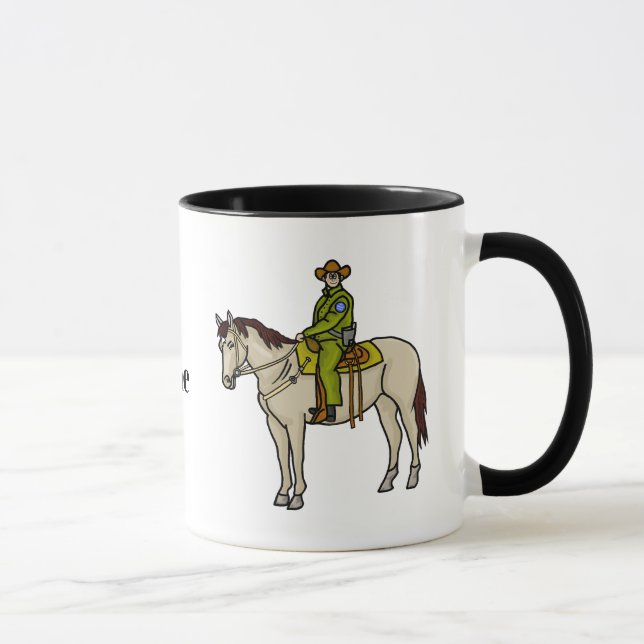 U.S. Border Patrol Agent on Horse Mug (Right)