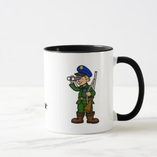U.S. Border Patrol Agent with Binoculars Mug