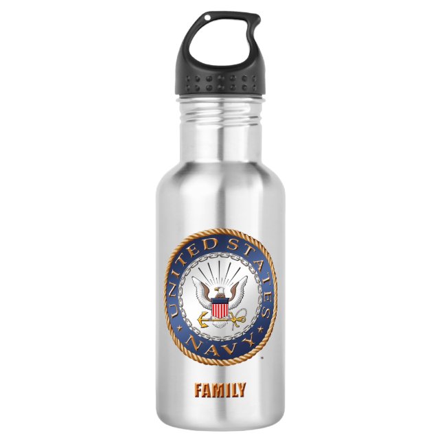 U.S. Bouteille d'eau de famille de marine (Devant)
