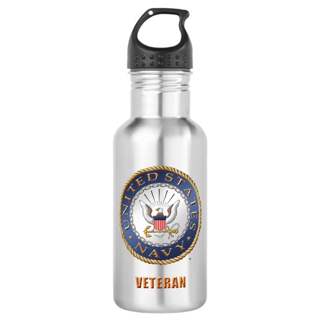 U.S. Bouteille d'eau de vétéran de marine (Devant)