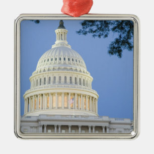 U.S. Capitol at dusk, Washington D.C. (District Metal Ornament