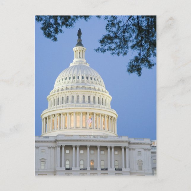 U.S. Capitol at dusk, Washington D.C. (District Postcard (Front)