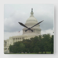 U.S. Capitol Building with Cloudy Skies