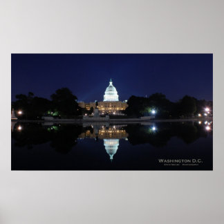 U.S. Capitol - Night Poster