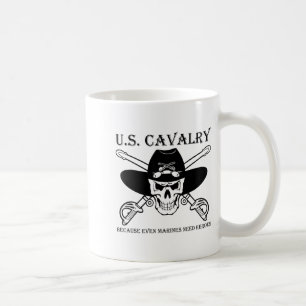 U.s. Cavalry Because Even Marines Need Heroes Funn Coffee Mug