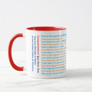 U.S. Citizenship Test Questions Mug