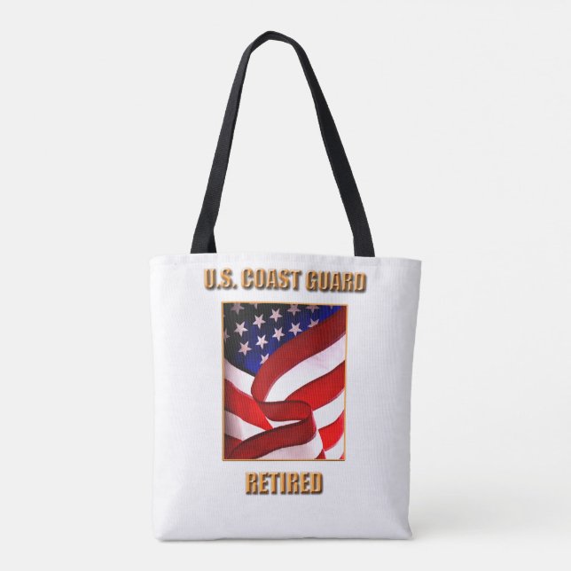 U.S. Coast Guard All-Over-Print Tote Bag, Medium Bag (Back)