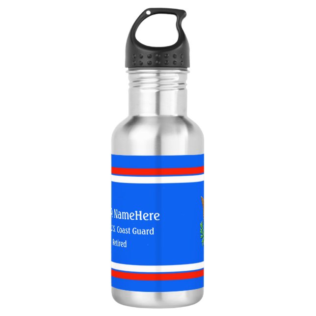 U.S. Coast Guard Defence emblem personalize 532 Ml Water Bottle (Front)