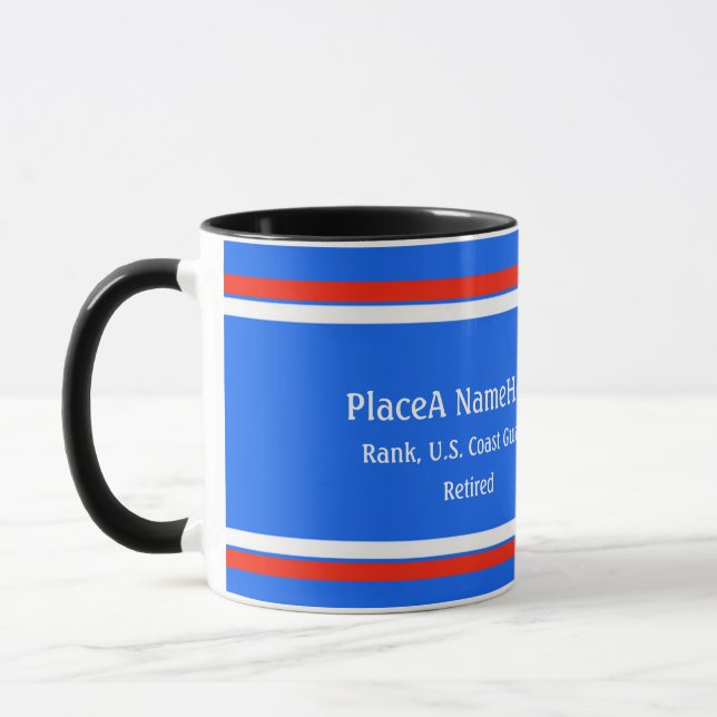 U.S. Coast Guard Defence emblem personalize Mug (Left)