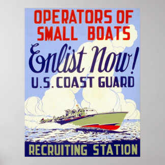 U.S. Coast Guard ~ Vintage World War 2. Poster