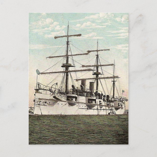 U.S. Cruiser Newark Postcard (Front)