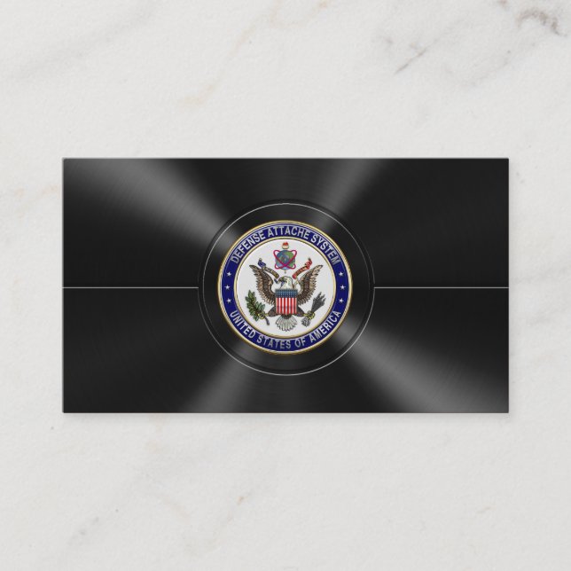U.S. Defence Attaché System (DAS) Emblem [3D] Business Card (Front)