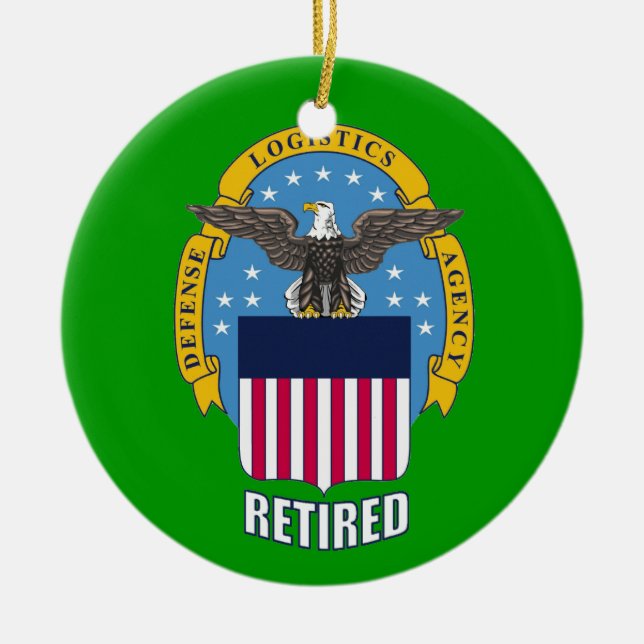 U.S. Defence Logistics Agency Retired Ceramic Ornament (Front)