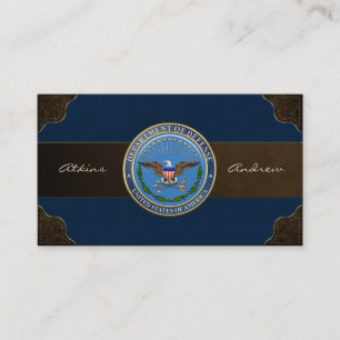 U.S. Department of Defence (DOD) Emblem [3D] Business Card