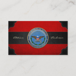 U.S. Department of Defense (DOD) Emblem [3D] Business Card