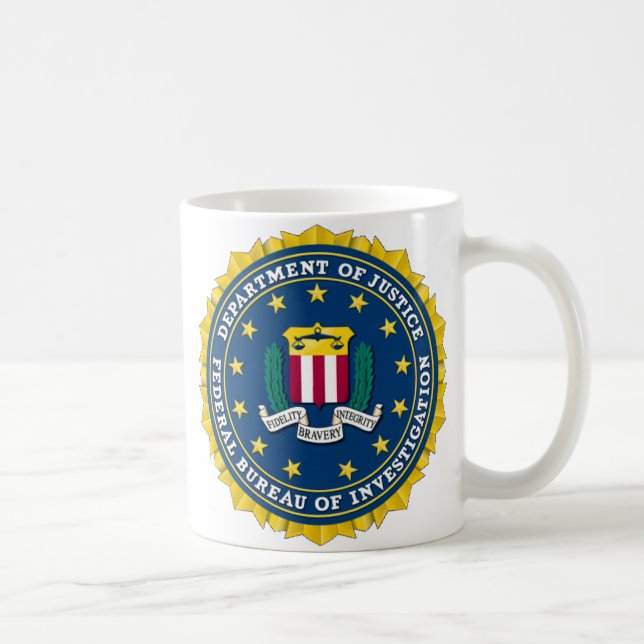 U.S. DEPARTMENT OF JUSTICE - FBI COFFEE MUG (Right)