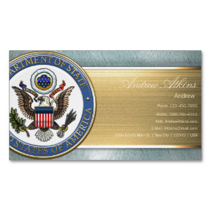 U.S. Department of State (DoS) Emblem [3D] Magnetic Business Card