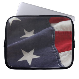 U.S. flag close up laptop sleeve