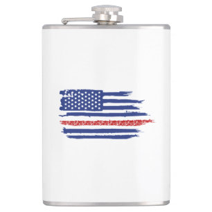 U.S. Flag Cycling Hip Flask