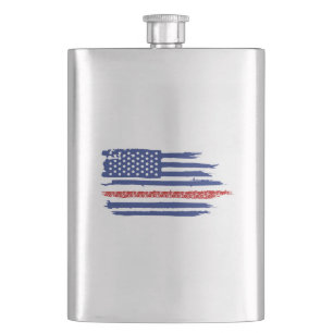 U.S. Flag Cycling Hip Flask