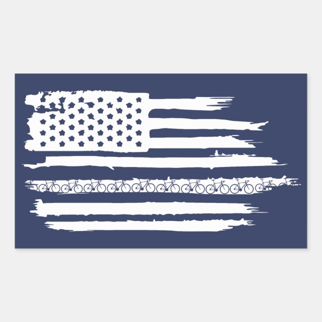 U.S. Flag Cycling Sticker (Front)