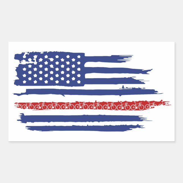 U.S. Flag Cycling Sticker (Front)