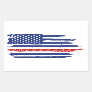 U.S. Flag Cycling Sticker