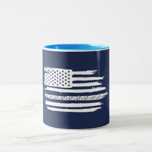 U.S. Flag Cycling Two-Tone Coffee Mug
