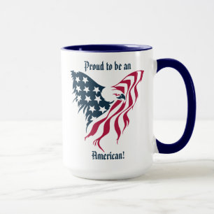"U.S. Flag Eagle" Customizable Coffee/Tea Mug