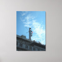 U.S. Flag on top of the S.S. United States
