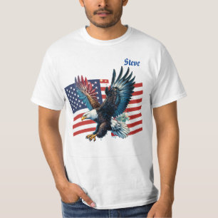U.S. Flag with American Eagle Men's T-Shirt