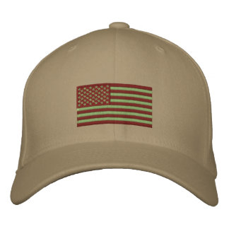 U.S. Flag - Woodland Embroidered Hat