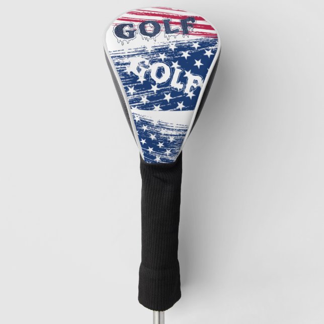 U.S.-flagged golf club case Head Cover (Front)