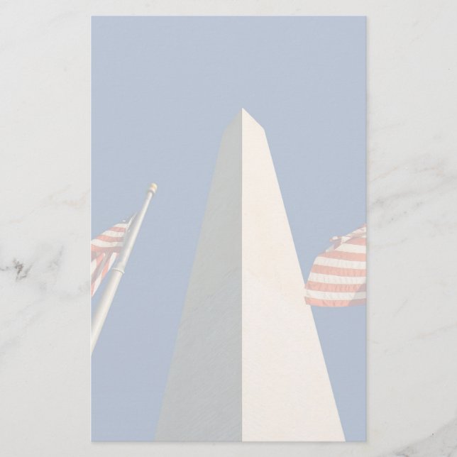 U.S. Flags at the Washington Monument Stationery (Front)