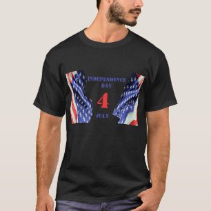U.S flags for Independence Day, 4th of July T-Shirt