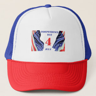 U.S flags for Independence Day, 4th of July Trucker Hat