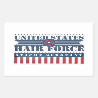U.S. Hair Force Stache Sergeant Sticker