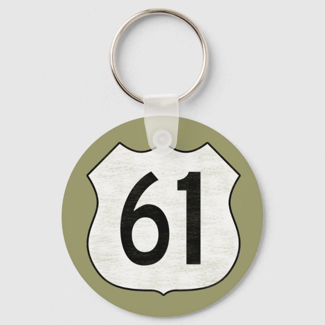 U.S. Highway 61 Route Sign Keychain (Front)