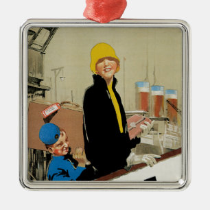 U.S.L. ~ Comfort, Courtesy, Safety, Speed Metal Ornament