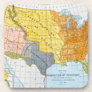 U.S. MAP, 1776-1884 COASTER