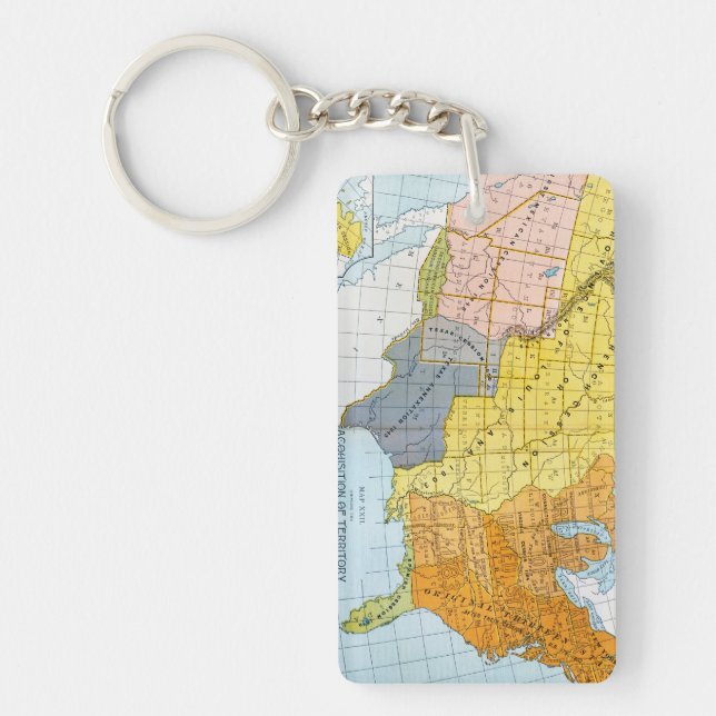 U.S. MAP, 1776-1884 KEYCHAIN (Front)