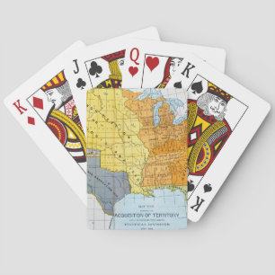 U.S. MAP, 1776-1884 PLAYING CARDS